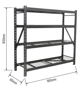 Etagère/rayonnage d'atelier 4 tablettes 1830x1955x610mm max 2,4T