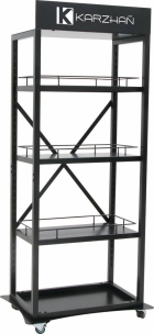 Présentoir métallique sur roues 750x500x1691mm