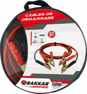 Câbles de démarrage en CCA 25mm² 2x4m 480 A pinces en laiton