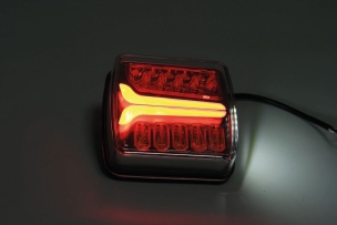Feu arrière carré LED gauche 12/24V 4 fonctions - blister
