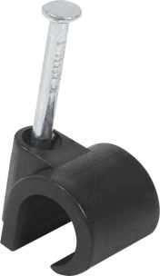 Attaches-fils/pontet PVC noir 4 à 7mm - lot de 100 pcs