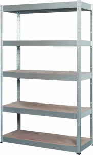 Etagère métallique à emboîter 5 tablettes bois 1800x900x600mm max 2T