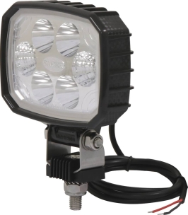Phare de travail rectangle LED 10/30V 12W 1500 lumens boîtier carbone avec interrupteur