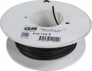 Fils de câblage souple 0,75mm² noir - Bobine de 25m
