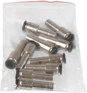 Raccord instantané métallique droit réduction 8-10mm - lot de 10 pcs