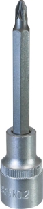 Douille tournevis 1/2" avec embout 105mm Pozidriv® PZ2