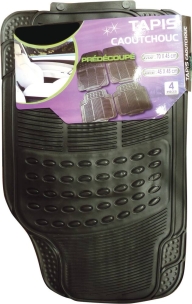 Tapis de voiture caoutchouc prédécoupé - 4 pcs