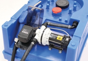 Cuve de ravitaillement AdBlue® 200L sur batterie avec pompe 35 l/min - batterie 4Ah et chargeur