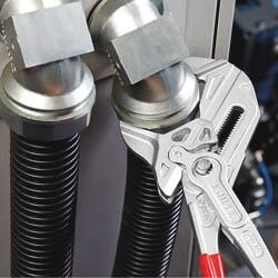 Pince clé gainée 400mm avec bouton poussoir