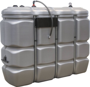 Cuve de stockage gasoil PEHD 2000L double paroi pré-équipée