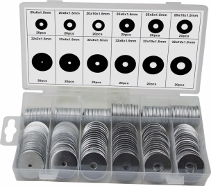 Rondelle en acier 6x20mm à 12x32mm - 6 coffrets de 240 pcs