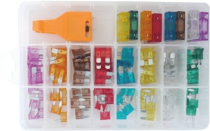 Fusible enfichable mini+standard+maxi assortiment avec testeur - coffret de 88 pcs