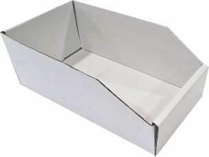 Boîte à bec en carton blanc 280x50x110mm - lot de 50 pcs