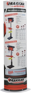 Totem publicitaire perceuses sur colonne Drakkar