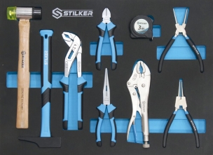 Module mousse 550x400mm pinces, marteaux, mesure - 9 pcs