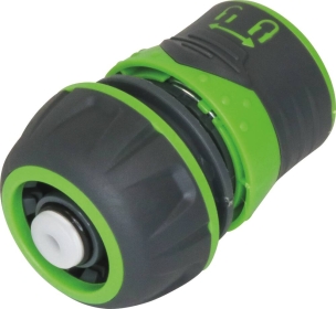 Raccord rapide PVC avec vanne stop pour tuyau de 19mm