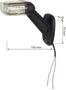 Feu de gabarit LED côté gauche orange déporté
