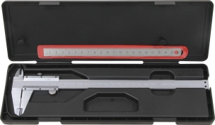 Pied à coulisse 200mm 1/20 avec jauge de profondeur et réglet - coffret