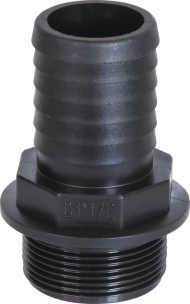 Raccord cannelé PVC mâle 1"1/2 pour tuyau de 40mm