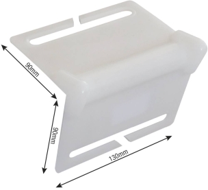 Cornière PVC pour sangle largeur max. 100mm