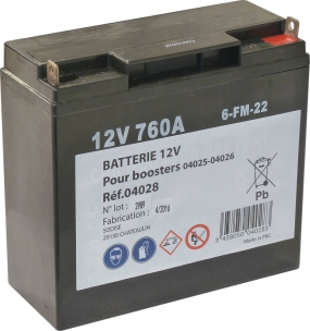 Batterie 12V 760A pour réf.04025-04026 Batterie 12V 760A pour réf.04025-04026