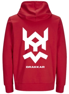 Sweat rouge taille XXXL unisexe Drakkar logo blanc