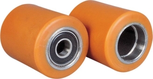 Galet acier/fonte et polyuréthane D.80x70mm