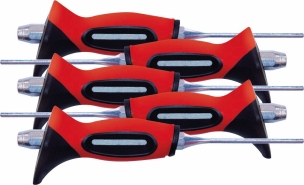 Chasse-goupilles 3-4-5-6-8mm avec poignée STS bi-matière - boîte carton de 5pcs