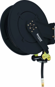 Enrouleur de tuyau gasoil/GNR automatique fixe 10m 20mm avec raccord 1"