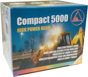 Phare de travail ovale 12/24V bleu