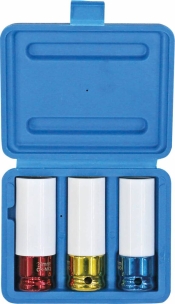 Douilles à chocs gainées 1/2" pour jantes alu - coffret de 3 pcs