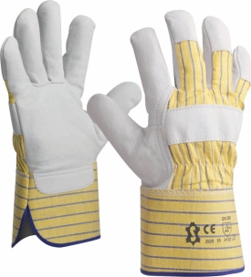 Gants docker fleur de bovin avec manchette renforcée T10 - carte