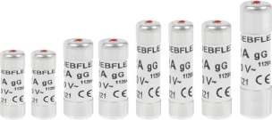 Fusibles céramique avec voyant 10 à 32A - 5 lots de 8 pcs