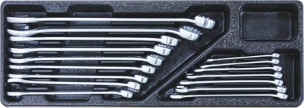 Module PVC 397x145x40mm clés mixtes de 6 à 24mm - 16 pcs