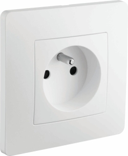Prise encastrée 2P+T 230V blanc