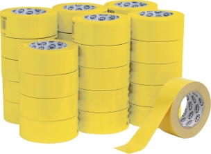 Ruban adhésif/toile américaine jaune 0,30x48mm 25m - lot de 30 pcs