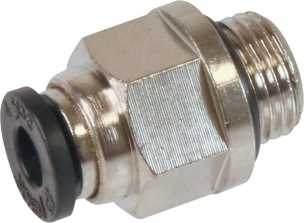 Raccord instantané métallique droit mâle cylindrique 1/8" pour tuyau rilsan 4mm - lot de 10 pcs