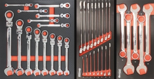 Servante d'atelier XXL 7 tiroirs composée de 254 outils - modules carbone