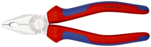 Pince universelle 180mm avec tranchant - Tri-matière - Chromée