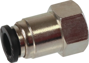 Raccord instantané métallique droit femelle cylindrique 1/4" pour tuyau rilsan 8mm - lot de 10 pcs