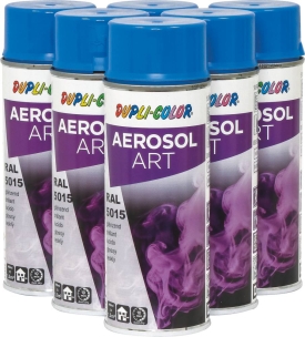 Peinture RAL 5015 bleu ciel - lot de 6 aérosols de 400ml