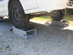 Rampes acier pliables en 3 parties 500/1600Kg 2000mm - lot de 2 pcs