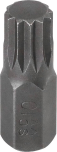 Embout hexagonal 10x30mm avec empreinte XZN 10mm