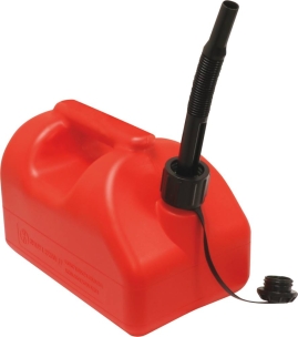 Jerrican plastique 5L base large homologué carburant - lot de 8 pcs