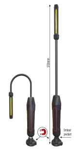 Baladeuse d'atelier LED 500 lumens flexible rechargeable