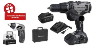 Pack perceuse visseuse à percussion avec poignée 20V 50Nm - 2 batteries 4Ah et 2Ah - 1 chargeur 3A - 1 visseuse OFFERTE