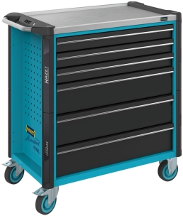 Servante d'atelier 6 tiroirs basse a ranger sous l'etabli 959x518x10220mm