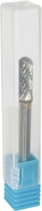 Fraise métallique cylindrique à bout arrondi sur tige 6mm