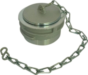 Bouchon aluminium à verrou et chaînette DN 80mm
