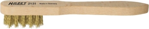 Brosse métallique fil laiton 3 rangs 150mm avec manche bois plat